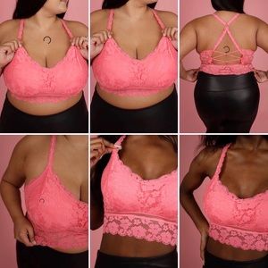 Juliette Lace Bralette in Pink